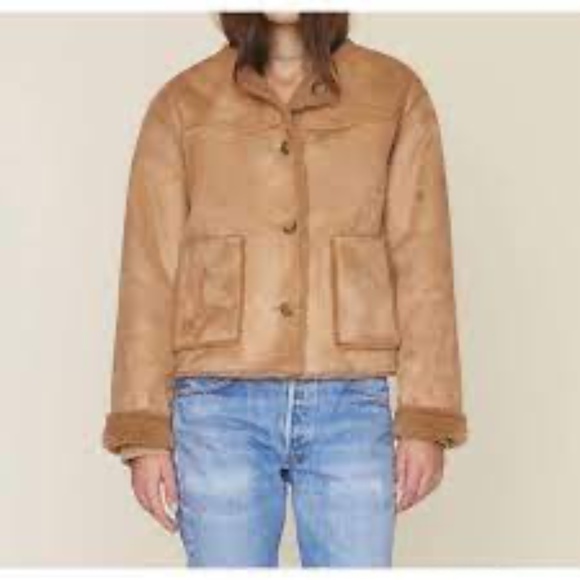 XIRENA Women's Thayer Suede Jacket, Driftwood, Tan, M - Picture 1 of 1
